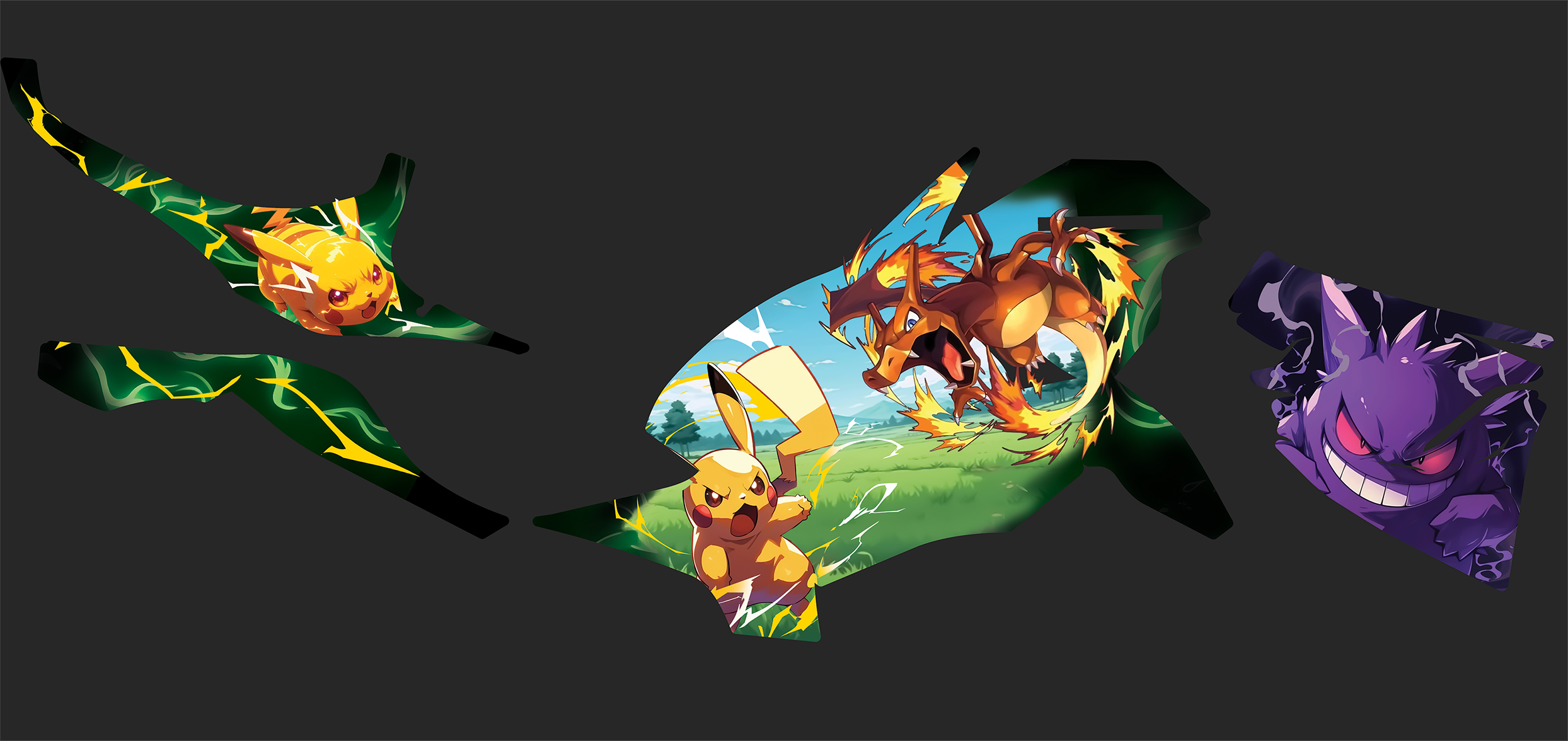 Kawasaki Z900 wrap tank panel character graphic